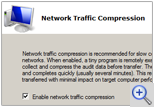 Network traffic compression option dialog window