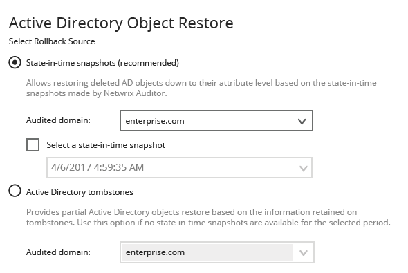 Quickly roll back unwanted changes