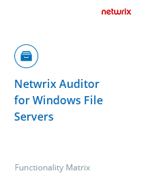 Netwrix Auditor for Windows File Servers