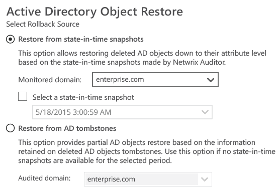 Recover Active Directory with ease and roll-back any unwanted change