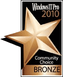 Windows IT Pro Community Choice Bronze Award of 2010