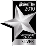 Windows IT Pro Community Choice Silver Award of 2010