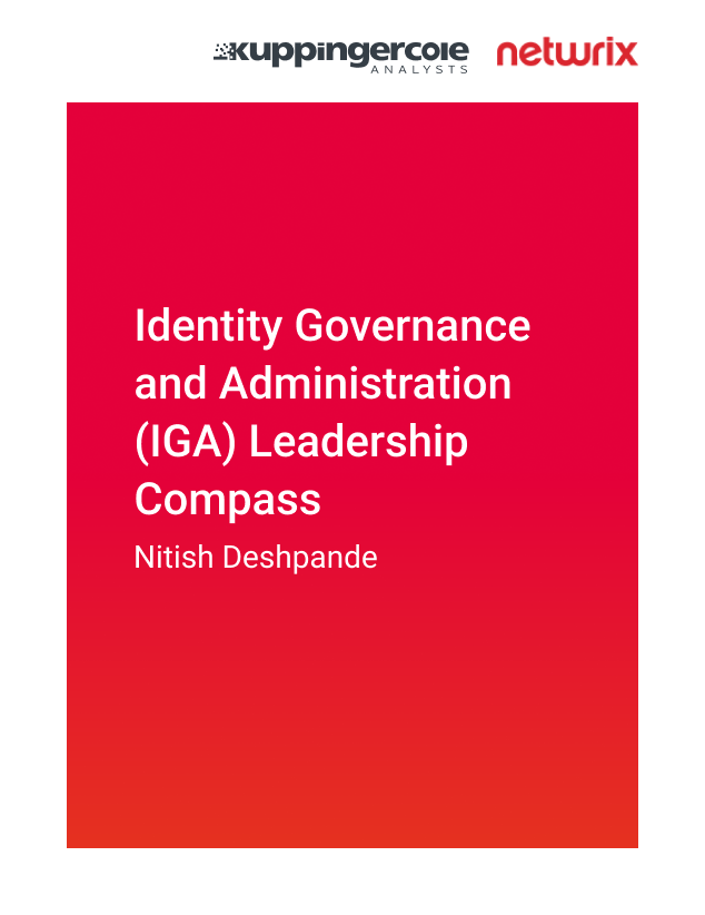 Identity Governance and Administration Leadership Compass by KuppingerCole