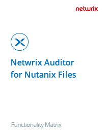 Netwrix Auditor for Nutanix Files