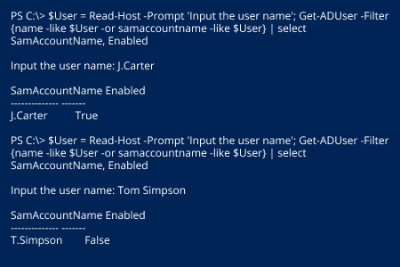 How to Check If AD User Account Is Disabled Using PowerShell