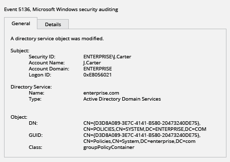 Sample Report - How to Audit Group Policy Changes  using the Security Event Log