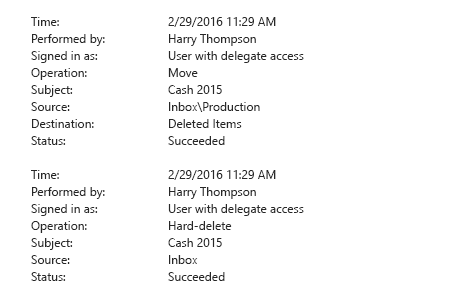 Sample Report - How to Detect Who Was Accessing Shared Mailbox in Office 365