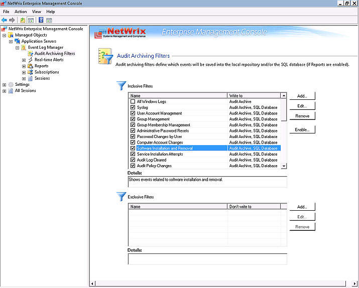 Event Log Management with Netwrix Auditor Screenshots